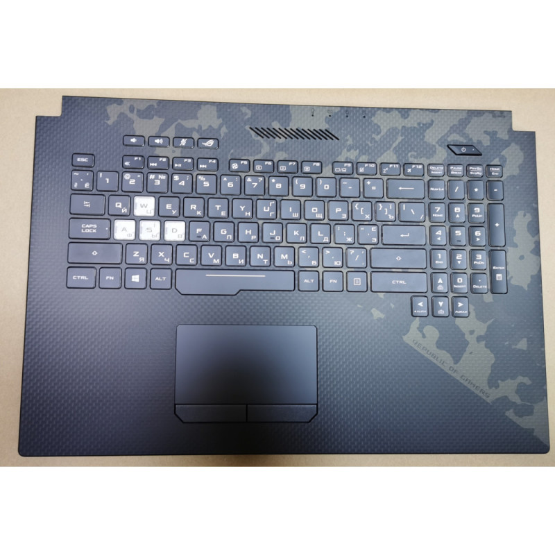 Корпус (лицевая панель, топкейс) с клавиатурой для ноутбука Asus GL703, GL704GV, GL704GW