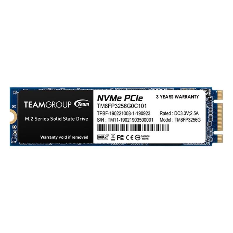 Накопитель SSD 256GB Team MP302 M.2 2280 PCIe 3.0 x2 TLC (TM8FP3256G0C101), 256, TLC, M.2, PCI Express 3.0 x4