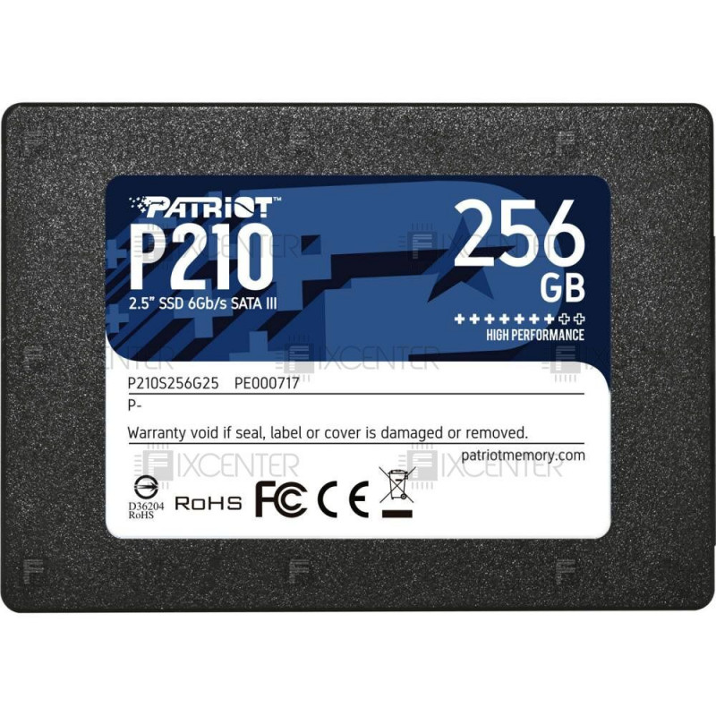 Накопитель SSD 256GB Patriot P210 2.5" SATAIII TLC (P210S256G25), 256, TLC, 2.5", SATAIII