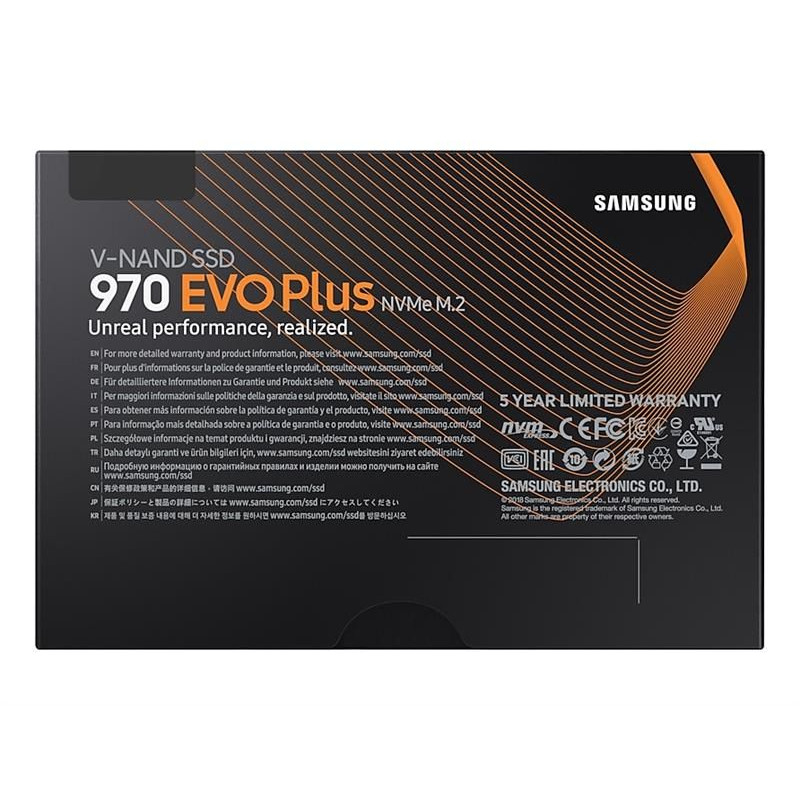 Накопитель SSD 250GB Samsung 970 EVO Plus M.2 PCIe 3.0 x4 V-NAND MLC (MZ-V7S250BW), 256, MLC, M.2, PCI Express 3.0 x4