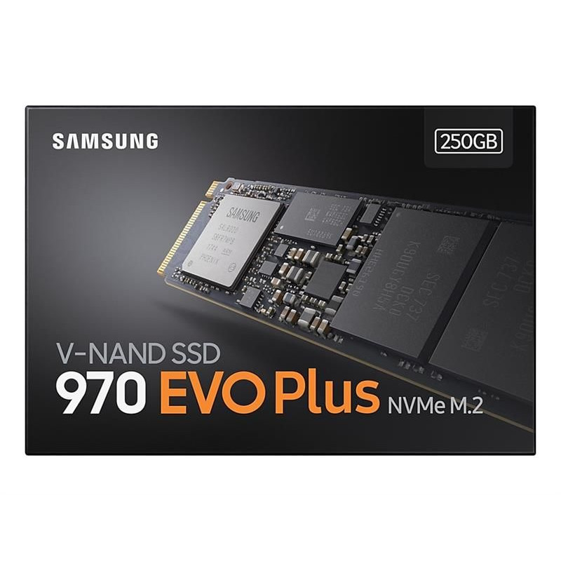 Накопитель SSD 250GB Samsung 970 EVO Plus M.2 PCIe 3.0 x4 V-NAND MLC (MZ-V7S250BW), 256, MLC, M.2, PCI Express 3.0 x4