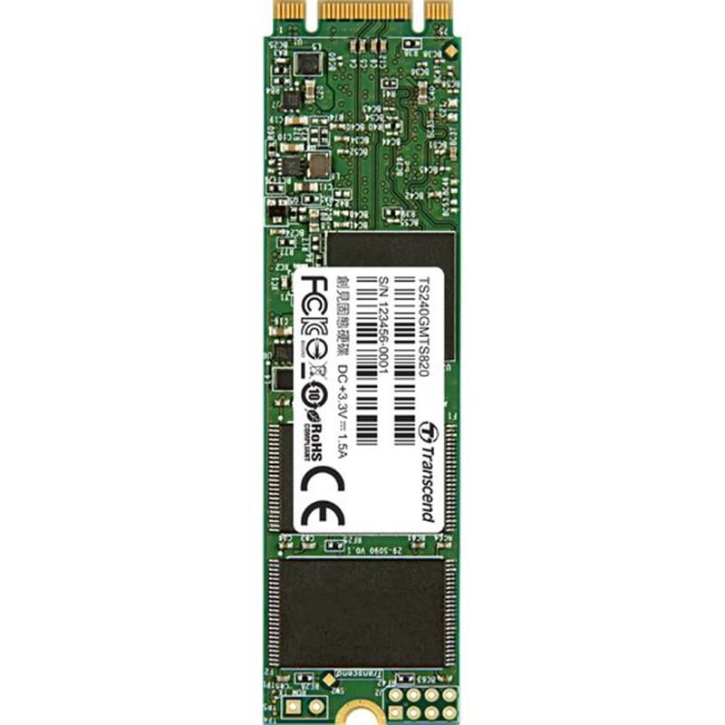 Накопитель SSD 240GB Transcend 820S M.2 2280 SATAIII 3D TLC NAND (TS240GMTS820S), 240, TLC, M.2, SATAIII