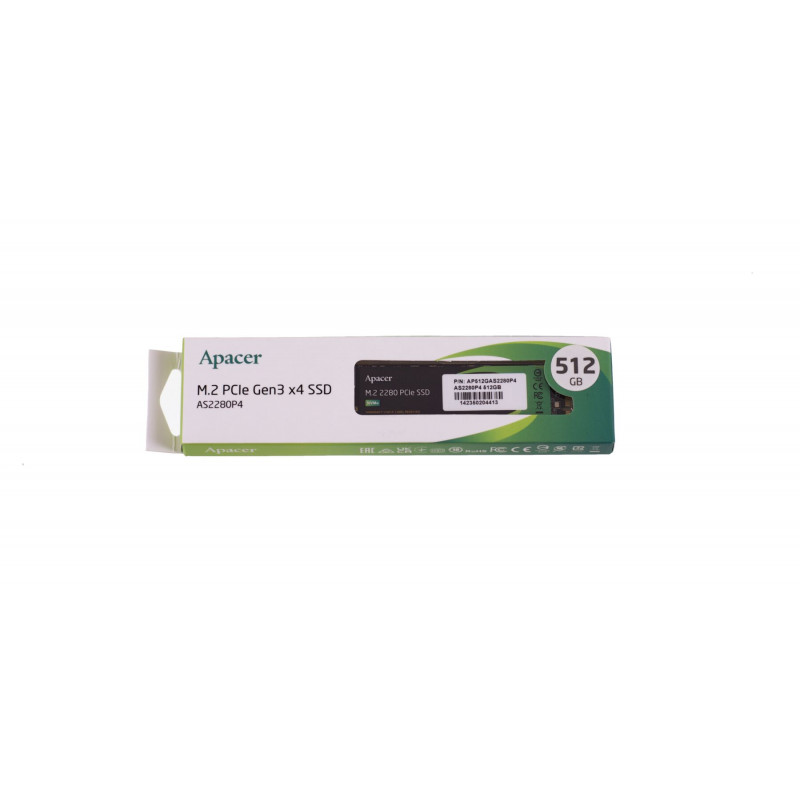 Твердотельный накопитель SSD APACER AS2280P4Х 512GB M.2 NVMe, 512, TLC, M.2, PCI Express 3.0 x4