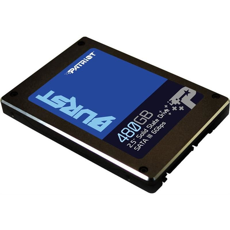 Накопитель SSD 480GB Patriot Burst 2.5" SATAIII 3D TLC (PBU480GS25SSDR), 480, TLC, 2.5", SATAIII