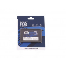 Накопитель SSD 512GB Patriot P220 2.5" SATAIII TLC (P220S512G25), 512, TLC, 2.5", SATAIII