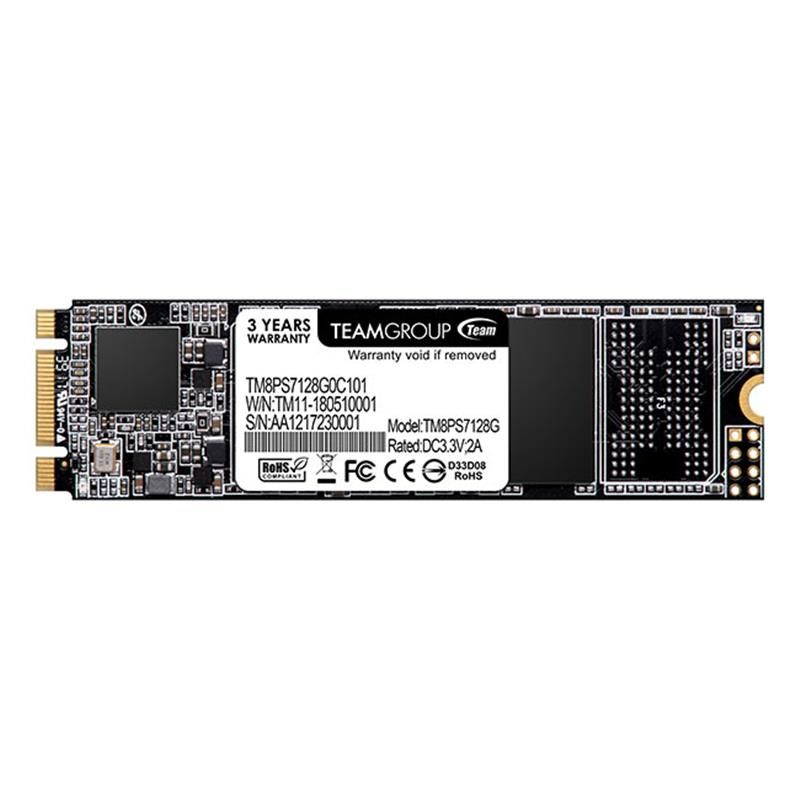 Накопитель SSD 128GB Team MS30 M.2 2280 SATAIII TLC (TM8PS7128G0C101), 128, TLC, M.2, SATAIII