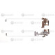 Шарниры (петли + стойки) для ноутбука Toshiba C50-B C55D-B C55-B Without Touch (Verison 1)