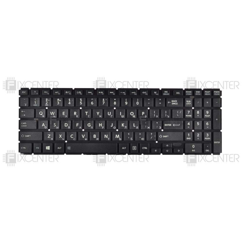 Клавиатура для ноутбука Toshiba L50-B, S50-B, L55-B, S55-B Г-образный энтер