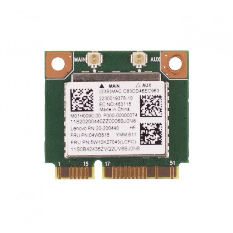 Б/У Wi-Fi модуль (вайфай адаптер) Bluetooth+Wi-Fi адаптер Realtek RTL8723BE 2,4 GHz Bluetooth 4.0
